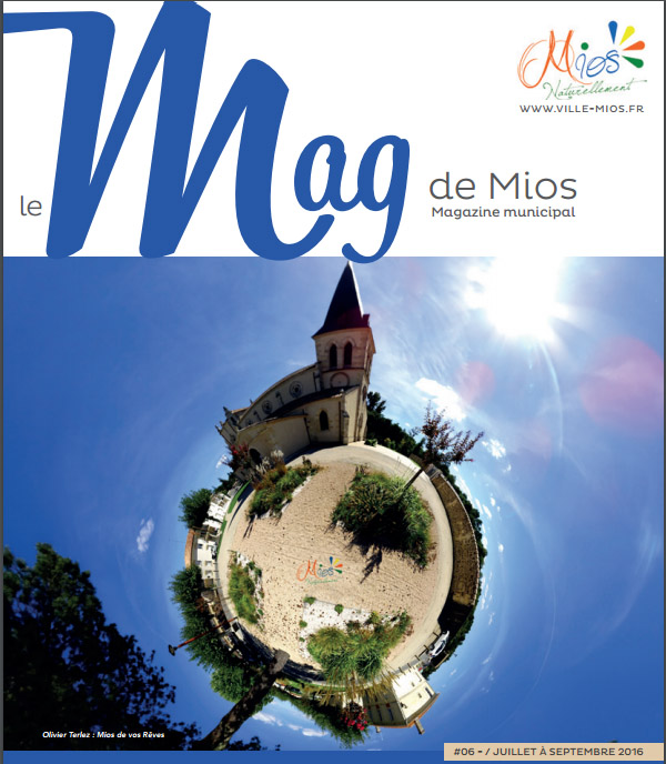 Couverture de la revue municipale Mios en 360 par Pixel XXL
