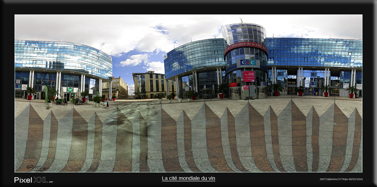 La cité mondiale des vins de Bordeaux. Quartier des chartrons. Découvrez les incroyables images de Pixel XXL : Cité mondiale du vin à Bordeaux - visites virtuelles, gigapanoramas, photosphères et vidéos 360!