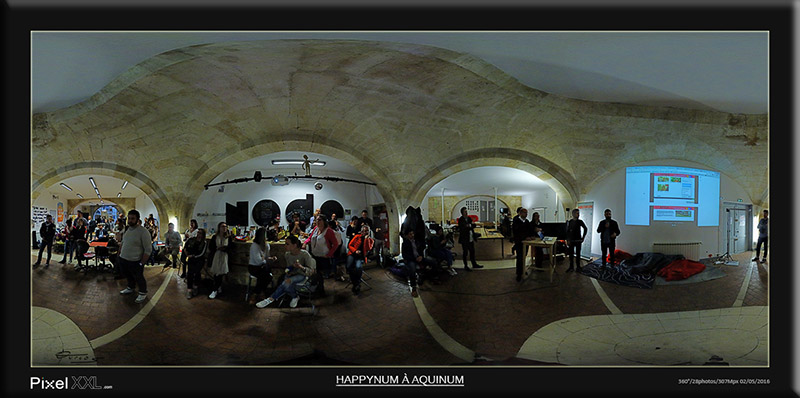 Happynum à l'association Aquinum - Le Node, Bordeaux Découvrez les incroyables images de Pixel XXL : Association Aquinum - visites virtuelles, gigapanoramas, photosphères et vidéos 360!