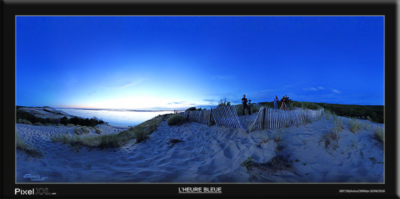 Découvrez les incroyables images de Pixel XXL : Heure bleue sur la dune - visites virtuelles, gigapanoramas, photosphères et vidéos 360!