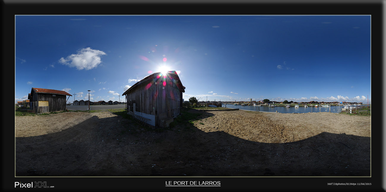 Découvrez les incroyables images de Pixel XXL : Port de Larros à Gujan - visites virtuelles, gigapanoramas, photosphères et vidéos 360!